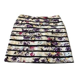 White House Black Market Floral Pencil Skirt Size 12